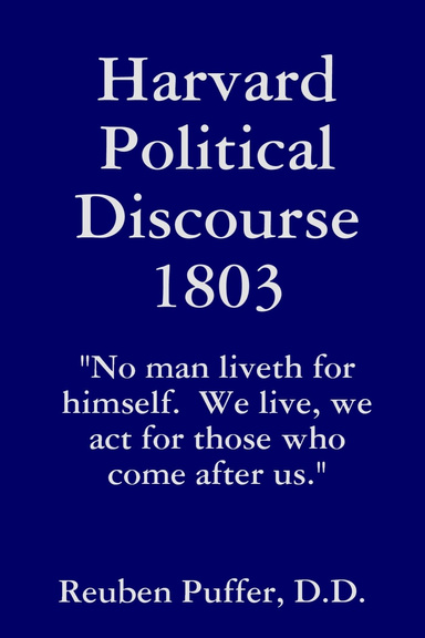 Harvard Political Discourse 1803