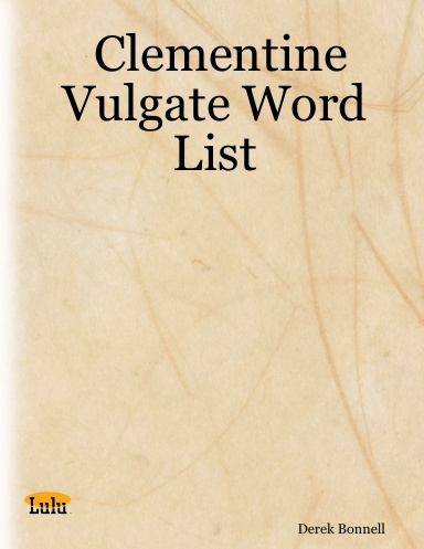 Clementine Vulgate Word List