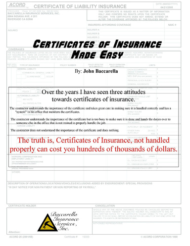 Certificates Of Insurance Made Easy