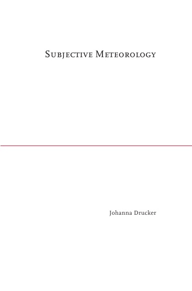 Subjective Meteorology