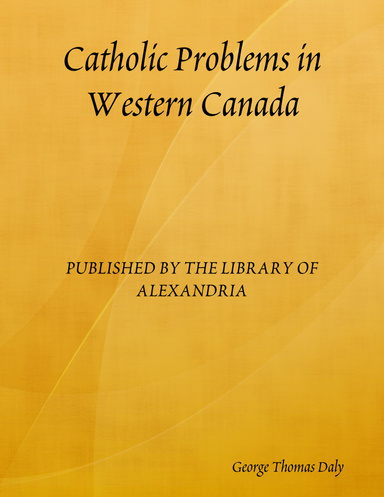 Catholic Problems in Western Canada
