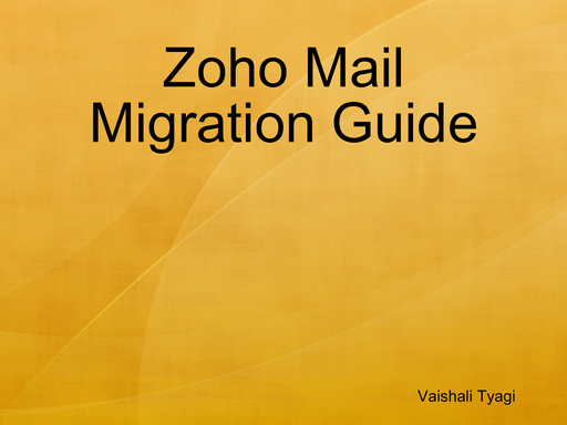 Zoho Mail Migration Guide