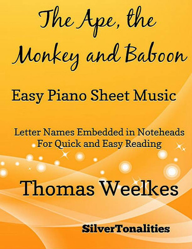 Ape the Monkey and Baboon Easy Piano Sheet Music Pdf