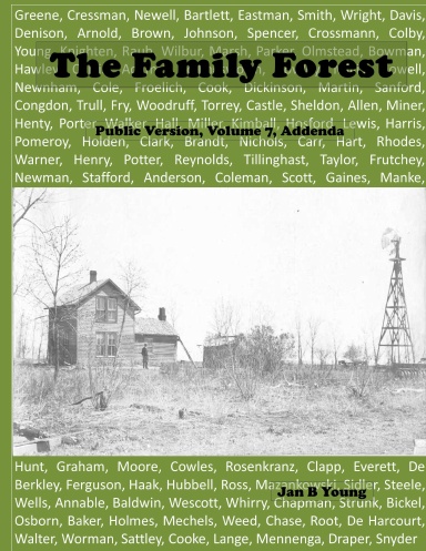 Family Forest: Public Version Volume 7 Addenda