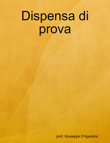 Dispensa di prova