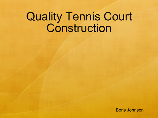 Quality Tennis Court Construction