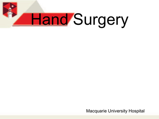 Hand Surgery