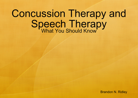 Concussion Therapy and Speech Therapy - What You Should Know