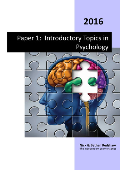 Paper 1 - Introductory Topics In Psychology