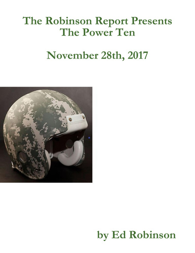 The Robinson Report Presents the Power Ten November 28th, 2017