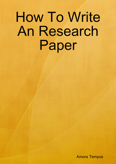 How To Write An Research Paper