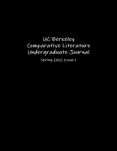 UC Berkeley Comparative Literature Undergraduate Journal