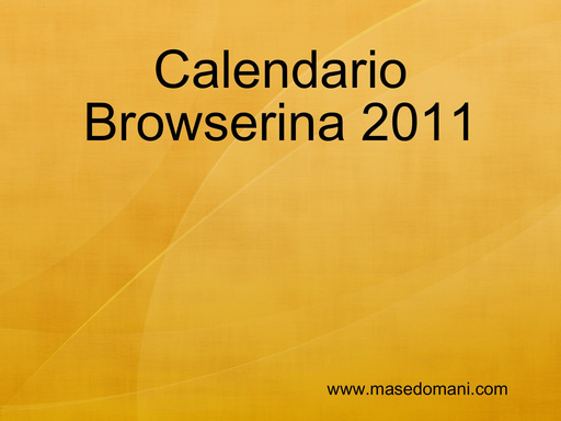 Calendario Browserina 2011