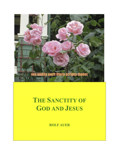 The Sanctity of God and Jesus
