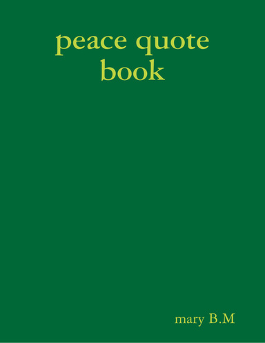 peace quote book