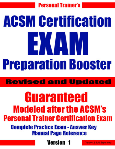 ACSM Personal Trainer Exam Preparation Booster (Version 1)