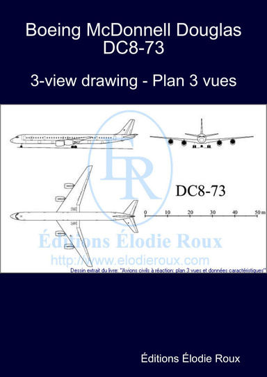 3-view drawing - Plan 3 vues - Boeing McDonnell Douglas DC8-73