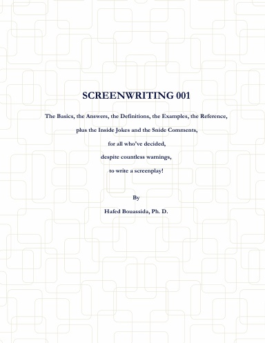 Screenwriting 001