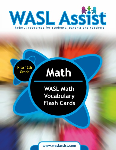 WASL Math Vocabulary Flash Cards / K to 12th Grade