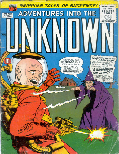 Adventures into the Unknown Number 107 Horror Comic Book