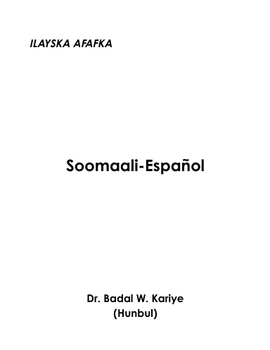 Soomaali-Español