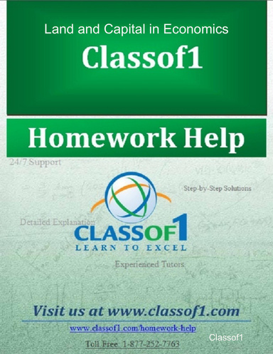 Land and Capital in Economics