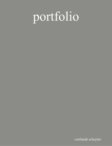 Creative Writing Portfolio
