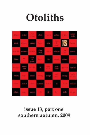Otoliths issue thirteen, part one