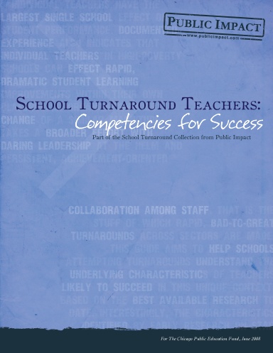 School Turnaround Teachers: Competencies for Success