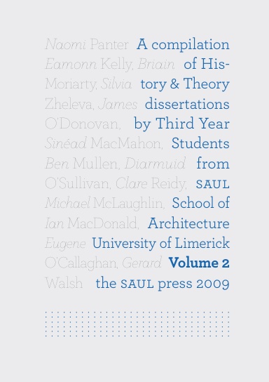 SAUL 3rd year History and Theory dissertations 2009 volume2