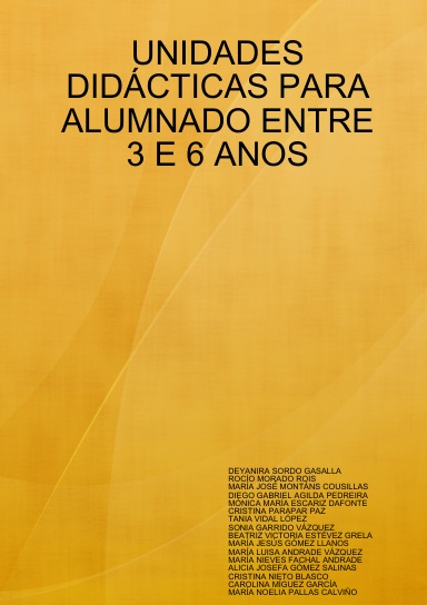 UNIDADES DIDÁCTICAS PARA ALUMNADO ENTRE 3 E 6 ANOS
