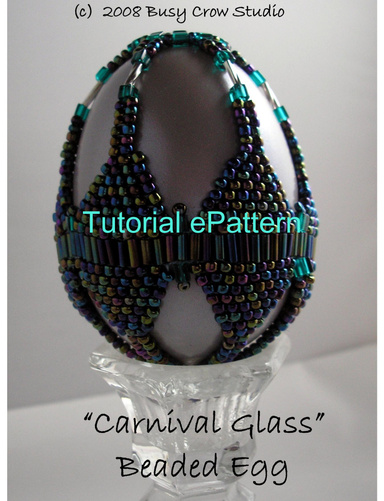 Make a Carnival Glass Beaded Egg