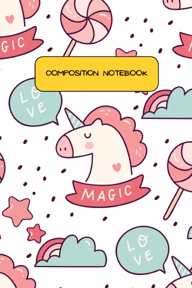 Cute Unicorn Composition Notebook