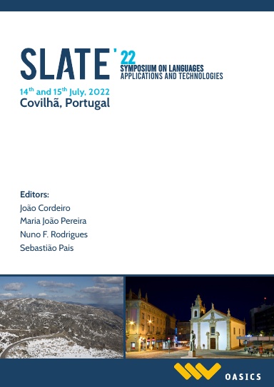 11th Symposium on Languages, Applications and Technologies (SLATE'22)