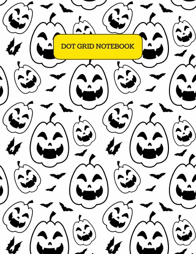 Halloween Pumpkin Dot Grid Notebook