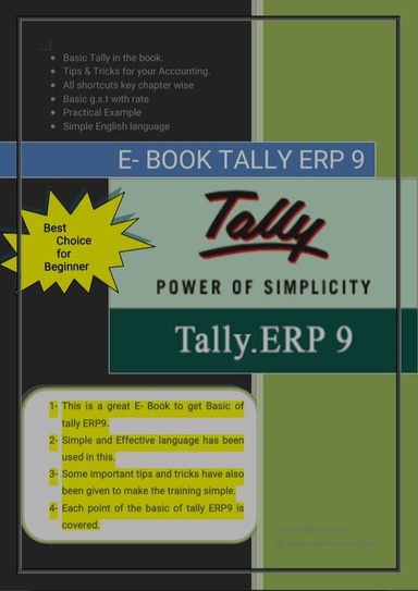 Tally Erp9 With G.S.T Simple Steps Easy Language 2021