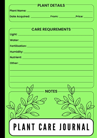 Plant Care Journal