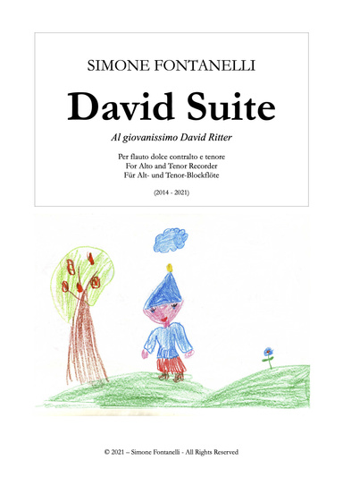 Simone Fontanelli - DAVID SUITE - For Recorder (Alto and Tenor)/ Für Alt- und Tenor-Blockflöte (2014 - 2021) - Music score