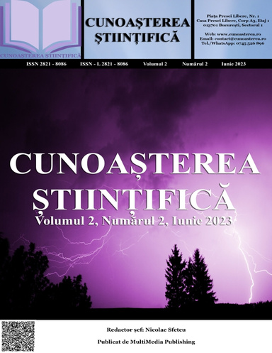 Cunoașterea Științifică, Volumul 2, Numărul 2, Iunie 2023
