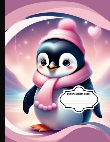 Dreamy Penguin Write and Draw Notebook with Middle Dotted Lines: Unleash Creativity in Style