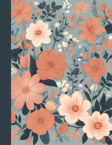 Floral Dotted Grid Journal 8.5x11