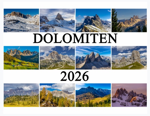 Dolomiten - Kalender 2026