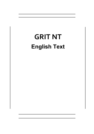 GRIT NT: English Text