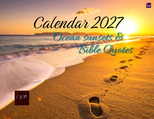 Ocean Sunset & Bible Quotes