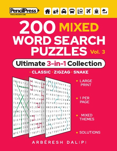 200 Mixed Word Search Puzzles Vol. 3