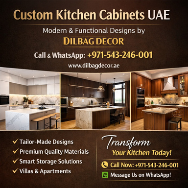 Best Custom Kitchen Cabinets UAE | Dilbag Decor Experts