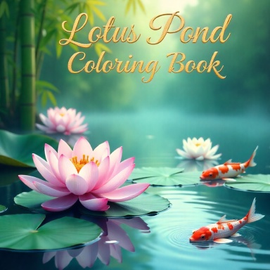 Lotus Pond Coloring Book