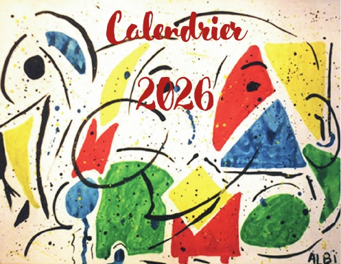 Calendrier 2026 - Painture Abstaite gouache