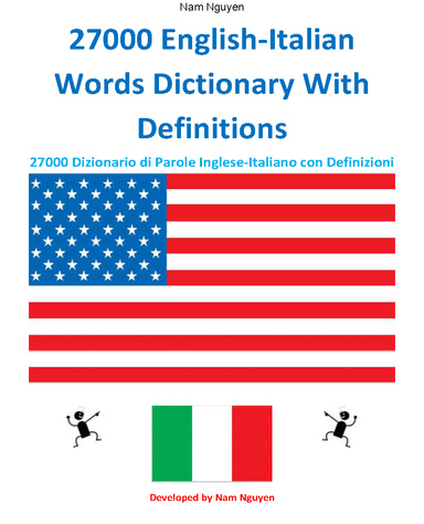 27000 English-Italian Words Dictionary With Definitions