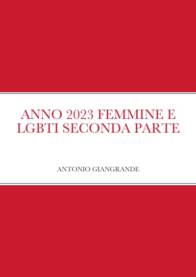 ANNO 2023 FEMMINE E LGBTI SECONDA PARTE
